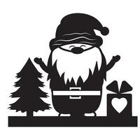 Christmas gnome Santa Claus, Christmas character, isolated vector illustration