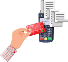 Modern POS terminal. Bank payment device. png