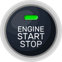 Engine start and stop button and hand png