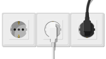 Electrical outlet and hand with plug. png