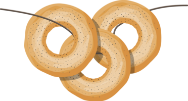 Bagel with poppy seeds. png