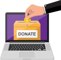 Donate online concept. png