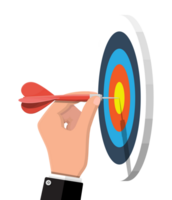 Target and dart arrow. Goal setting. png