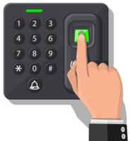 Password and fingerprint security device png