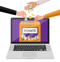 Donate online concept. png