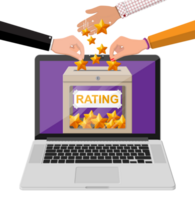 Rating box on laptop screen. png