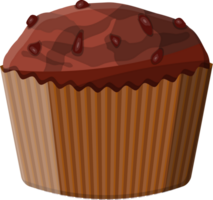 Chocolate muffin dessert. Chcolate cupcake png