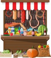 Market store interior with goods. png