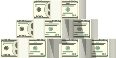 Stack of dollar banknotes. png