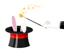 Magie Hut mit Ostern Hase Ohren png