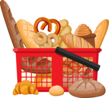 brood en boodschappen doen mand. png