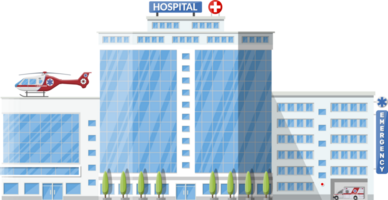 edificio del hospital, icono médico. png