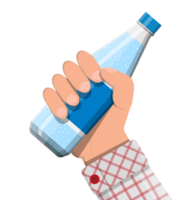 Plastic bottle of fresh pure mineral water. png