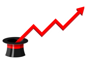 financieel diagram vliegend uit van magisch hoed png