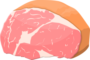 Slice of steak, fresh meat. Uncooked pork chop. png