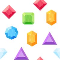 Diamonds in various shapes pattern. png