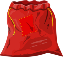 Red cloth open bag png