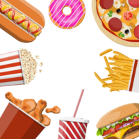 Fast-Food-Symbole gesetzt png