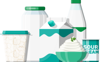 agrio Leche productos conjunto png