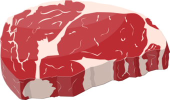 Slice of steak, fresh meat png