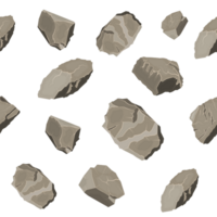 Set of rock stone pattern png