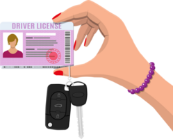 Car driver license identification card with photo png