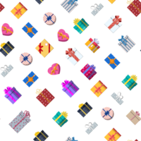 Pattern with gift boxes png