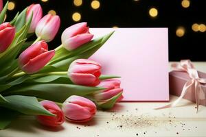 AI generated Celebrating women Warm greetings for Womens or Mothers Day festivity photo