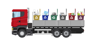 Truck for assembling and transportation garbage. png