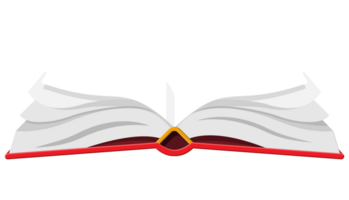 Open book with an upside down pages png