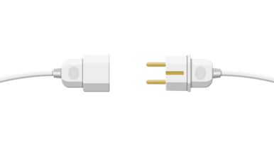 Wire plug and socket png