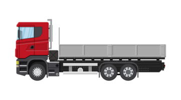 Cargo delivery truck with platform png