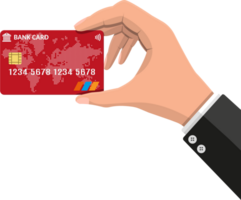 Realistic debit credit bank cards png