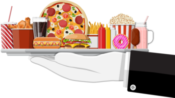 conjunto de iconos de comida rápida png