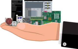 assemblaggio pc, personale computer hardware png