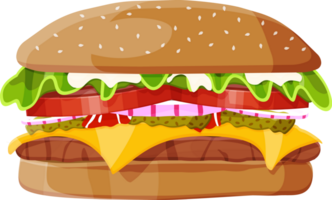 smakelijk hamburger, snel voedsel png