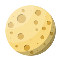 giallo Luna piena con crateri png