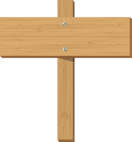 Empty direction blank on wooden signboard. png