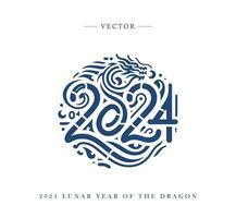 Chinese New Year of the dragon 2024 vector