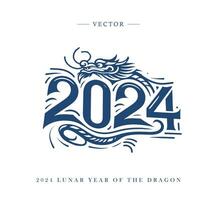 Chinese New Year of the dragon 2024 vector