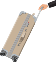 Modern travel bag in hand png