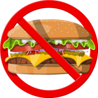 No rápido comida permitido, prohibición hamburguesa símbolo png