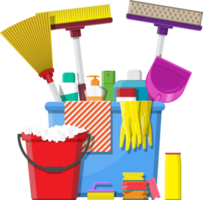 Cleaning service and supplies png