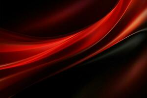 AI generated Abstract allure Red light on black background with spacious copy photo