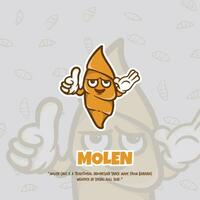 Molen mascot from Indonesian street food for icon campaign template design vector