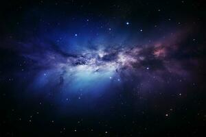 AI generated Galactic scenery Night sky landscape featuring milky way galaxy and stars photo