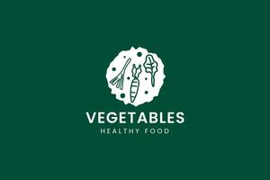 vegetable logo vector icon illustration