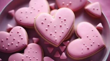 AI generated candy hearts cookies illustration photo