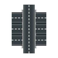 Flat illustration of road on isolation background vector