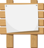 Empty direction blank on wooden signboard. png